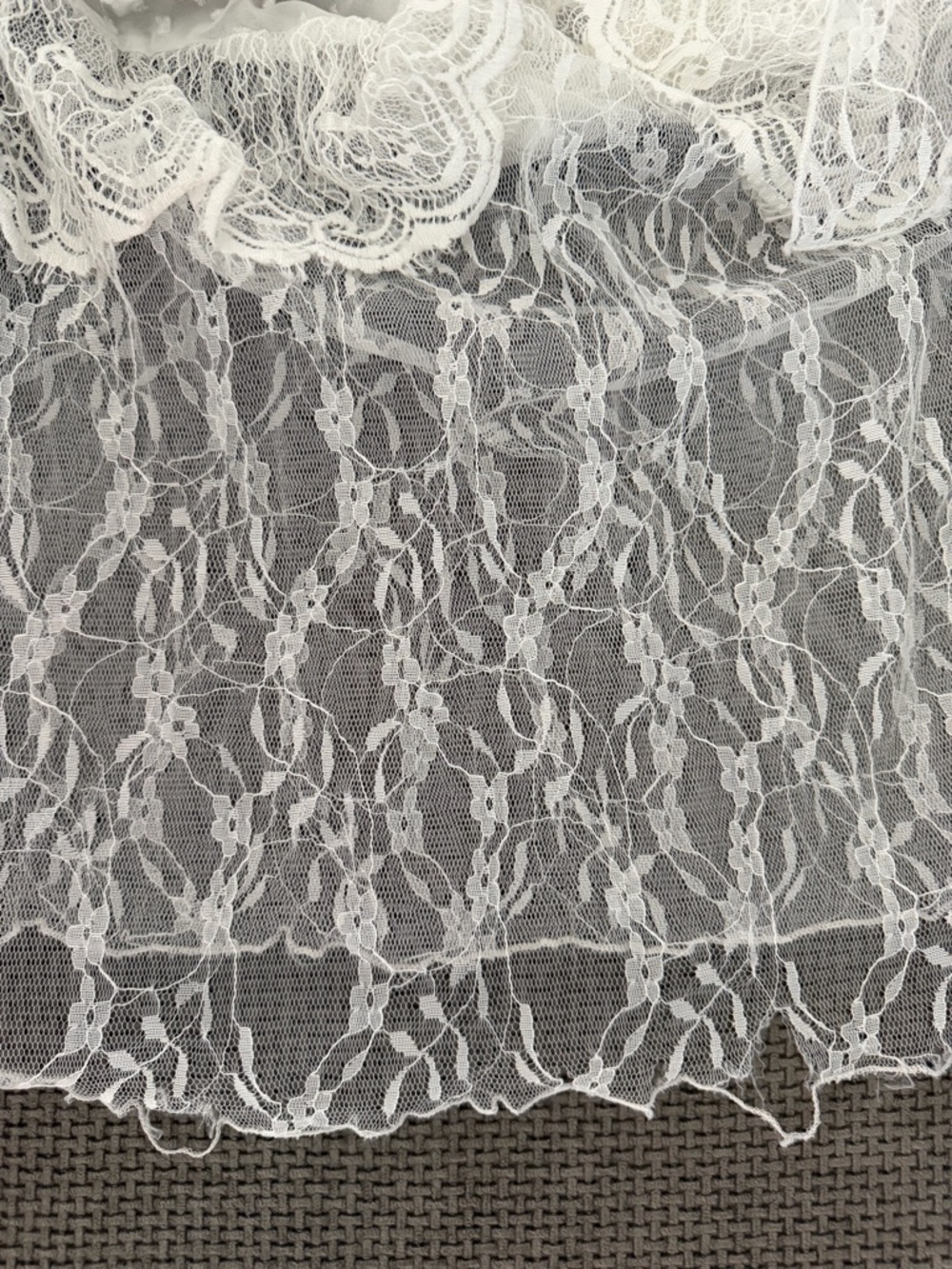 Renaissance Boho Lace Wedding Dress Small White Cottagecore Tiered Maxi Ruffle - Picture 12 of 12